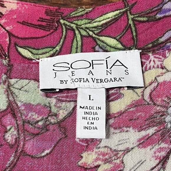 Sofia Floral‎ Fairy Wrap Dress Large Cottage Peasant Ethereal Victorian Feminine - Picture 9 of 12